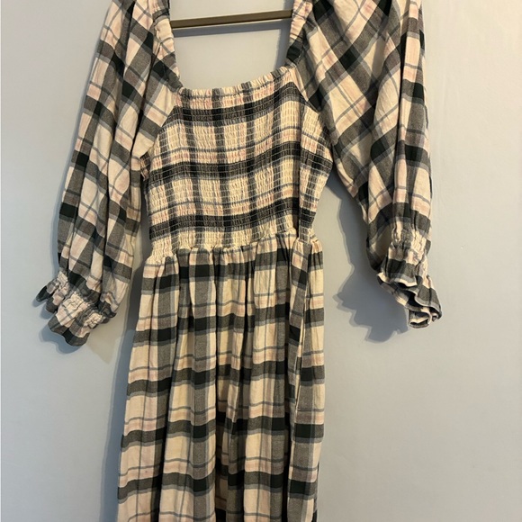 Madewell Plaid Half Sleeve Dress Size Medium - Picture 3 of 8